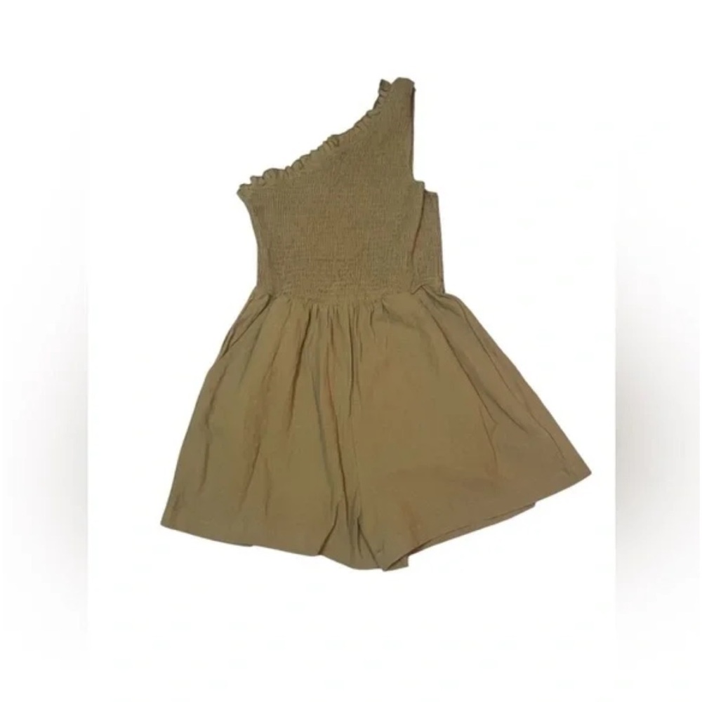 Cupshe Olive Green One-Shoulder Romper